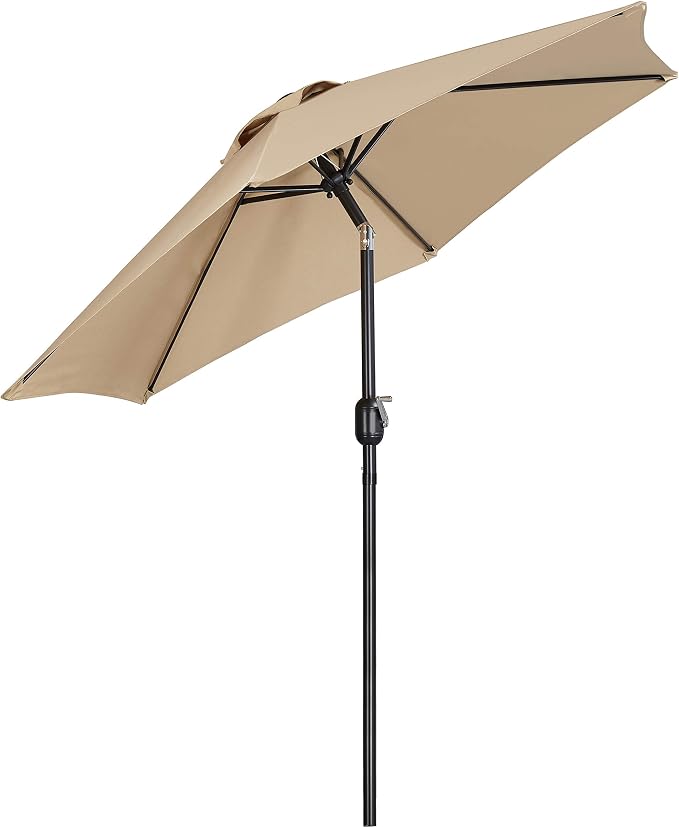 Yaheetech Sonnenschirm Ø 230 cm – Wasserabweisend – Neigbarer Gartenschirm mit Schwenkmechanismus