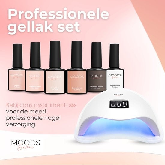 Moods Gellac 6-teiliges Set - Gel-Nagellack - 8ML - The Nude Edition - Gellac - Nägel - Gel Polish Starter Pack - Nude Farben