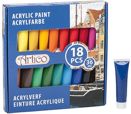 18-teiliges Acrylfarben-Set