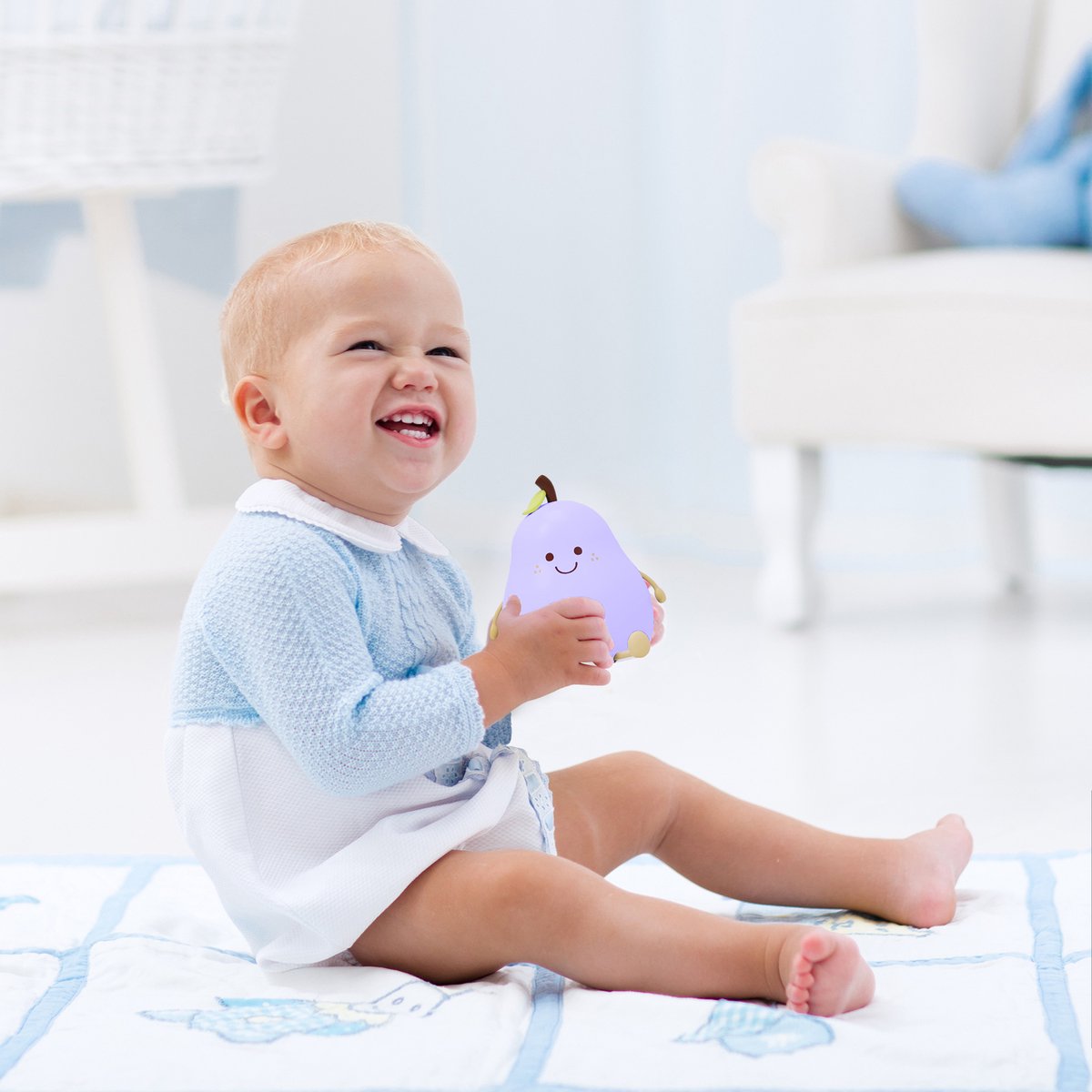 Sleepy Friends Kinder-Nachtlicht Bär - 8 Farben - USB aufladbar - dimmbar - 95x97x100mm