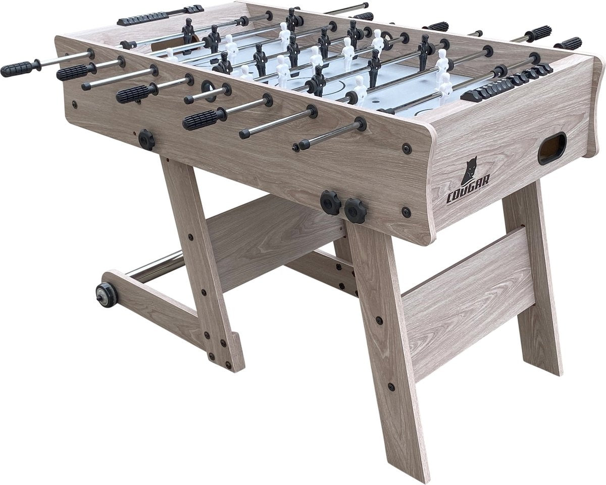 Cougar Scorpion Kick Klappbarer Fußballtisch Eiche - 122 x 61 x 80 cm - Inkl.