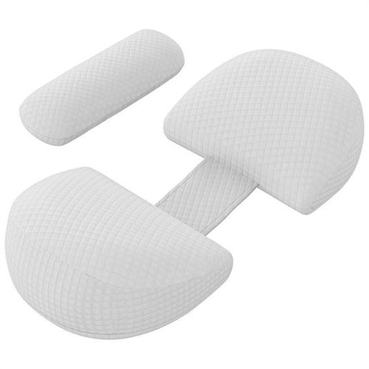 Avalo Schwangerschaftskissen W-Shape - Memory Foam - Seitenschläferkissen Erwachsene - Verstellbarer Keil - Bauch-, Rücken- & Beinunterstützung - Stillkissen - Körperkissen - Waschbarer Bezug