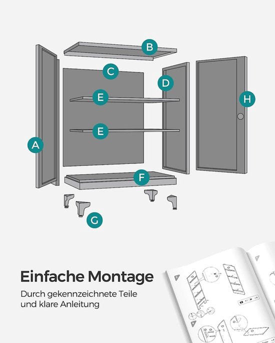 Schwarz – Büroschrank – Aktenschrank – Büro – Bürobedarf – Schrank – Sideboard – Schränke – Aufbewahrungsschränke mit Türen – Werkzeugschrank