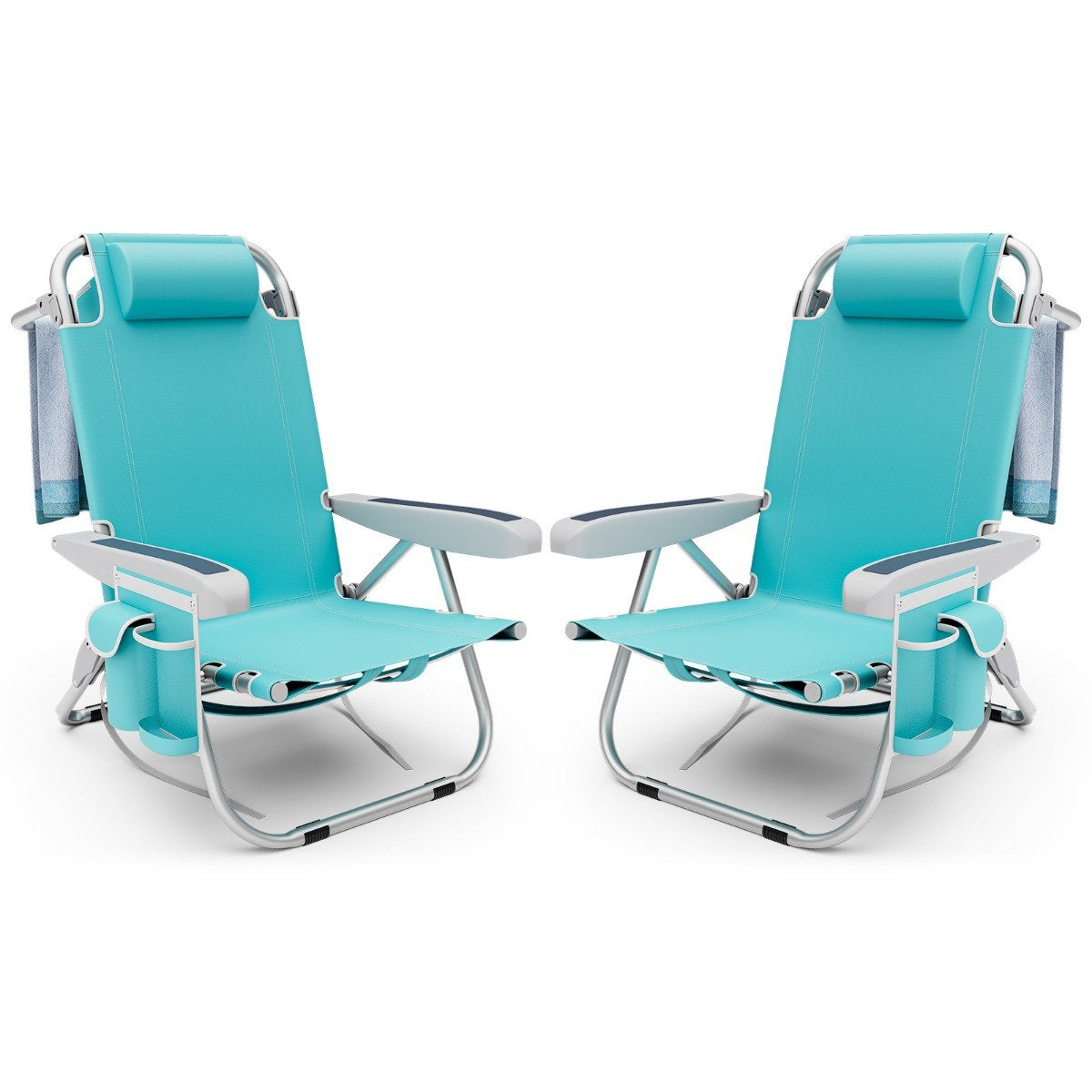 Coast Beach Chair - 2 Stück - klappbar - Max. 150 kg - 66 x 65 x 78 cm -Blau