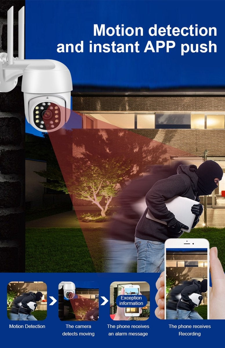 Fuegobird Y17 Smart Waterproof IP66 IP Kamera - Outdoor - dreh- und schwenkbar - unterstützt 2.4G/5G WIFI - 3MP - PTZ IP Kamera