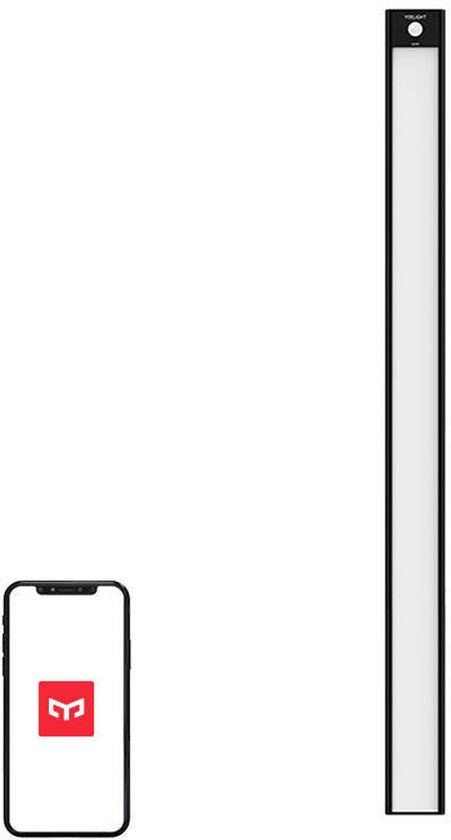 Yeelight Schrankbeleuchtung mit Bewegungssensor – 135 Lumen – Schwarz – 60 cm – wiederaufladbar