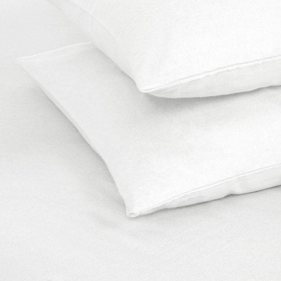 DoubleDry Bettbezug Flanell - 140x200/220 cm Einzel - 100% weiche Baumwolle - atmungsaktiv & hautfreundlich - OEKO-TEX & BSCI zertifiziert - Weiß