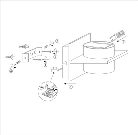 Wandleuchte Muro 3366ST aus Stahl, G9, verstellbare Lamellen, Kunststoff und Metall, modernes Design, 12 × 12 × 14 cm, Steinhauer