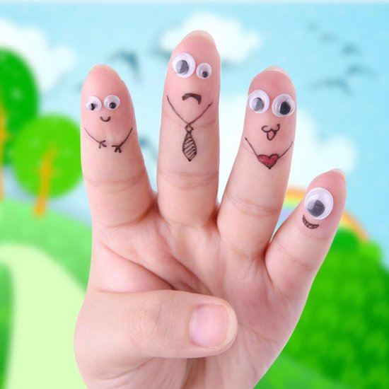 Faas Wackelaugen - 450 Stück - Selbstklebende Bastelaugen - Basteln für Kinder - Verschiedene Größen