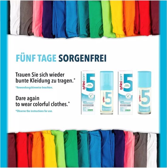 syNeo SOFT - Deodorant Anti-Transpirant Pump Spray - 30ml - Aloe Vera - 0% Alkohol - Halal - Übermäßiges Schwitzen