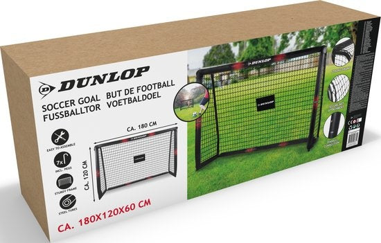 Dunlop Fußballtor - 180 x 120 x 60 CM - Schwarz