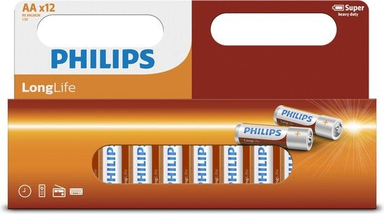 Philips LongLife AA-Batterien R6 - 12 Stück