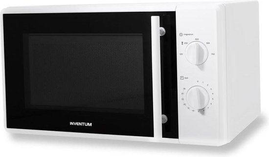 Inventum MN205S Solo Mikrowelle – 20 l – 700 W – Auftaufunktion – Weiß