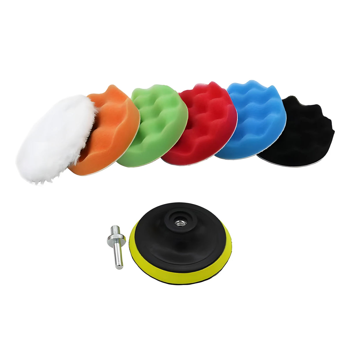 Kowm Coooze Polierpads-Set – 8-teilig – mit M10-Bohradapter – für Autos und verschiedene Oberflächen