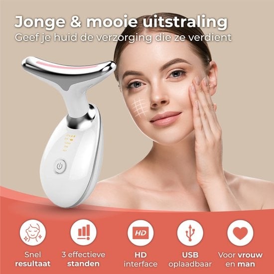 Nuvance - Skin Rejuvenator - Facelift Device - Hautpflege - USB aufladbar - Gesichtsreiniger - Reduzierung von Akne, Linien, Falten und Müdigkeit