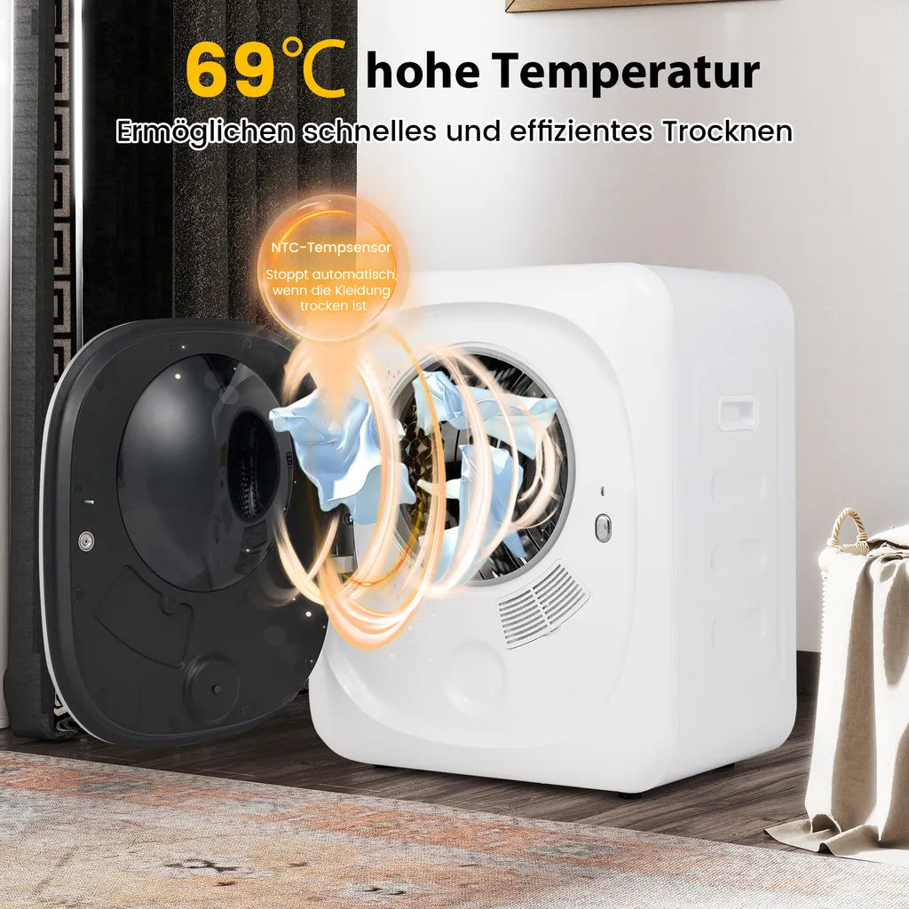 COSTWAY Mini-Wäschetrockner 800 W, 5 kg Weiß