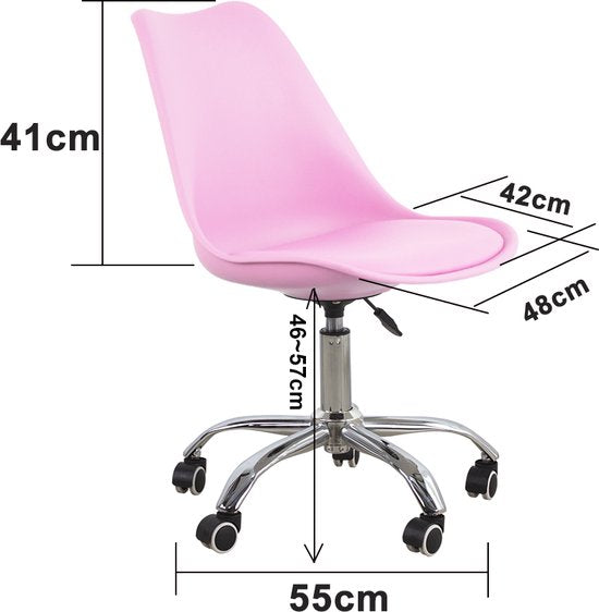 Bürostuhl rosa - höhenverstellbar