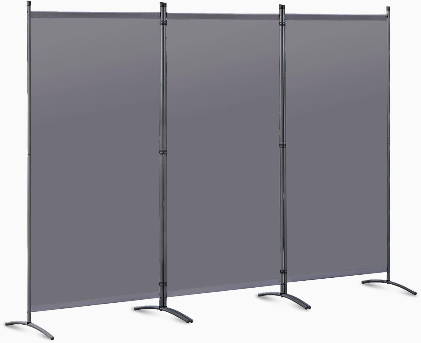 Angel Living Faltwand - 3 Paneele - 243 x 170 cm - Grau