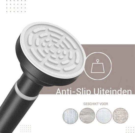 Vorhangstange ohne Bohren – 250 bis 420 cm – Ausziehbare Duschvorhangstange – 400 cm – Ausziehbare Klemmstange – Metall, schwarz