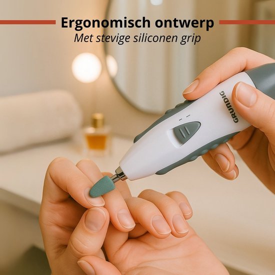 Grundig Elektrisches 5-in-1-Maniküre-Set – Maniküre-Set für Hände und Füße – Elektrische Pediküregeräte mit 5 Aufsätzen – Kompaktes Set für zu Hause und auf Reisen