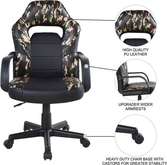 Spielstuhl Thomas junior - Bürostuhl - höhenverstellbar - camouflage