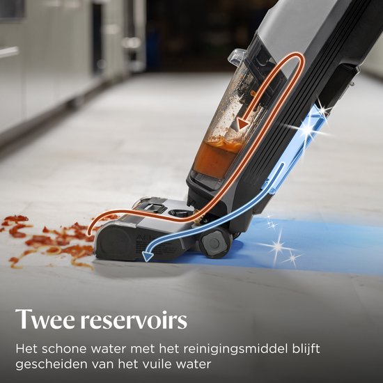 BISSELL CrossWave® OmniForce™ Select Bodenreiniger – Kabelloser Staubsauger mit Wischfunktion – Fleckenentferner für Hartböden – Kabelloser Stabstaubsauger – 2-in-1-Staubsauger mit LED – Besonders leistungsstark mit 31 aW – ZeroGap-Technologie™ – 3912 N