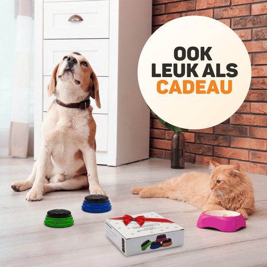 Vulpes Goods® Pets - PRO Sprechende Knöpfe für Hunde - Dogbuttons - Lassen Sie Ihr Haustier sprechen - Hundespielzeug - Hundetraining - Inklusive Trainingsaufkleber