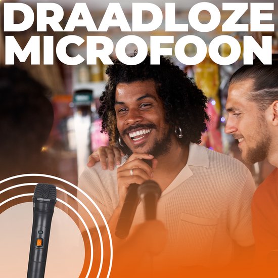 Denver Bluetooth Lautsprecher Party Box - Disco Lichter - Party Box - Inkl. Drahtloses Mikrofon & Fernbedienung - BPS459