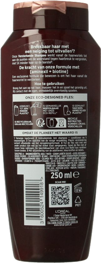 L'Oréal Paris Elvive Full Resist Shampoo - Kräftigendes Shampoo für brüchiges Haar - Mit Aminexil + Biotin - 250ML