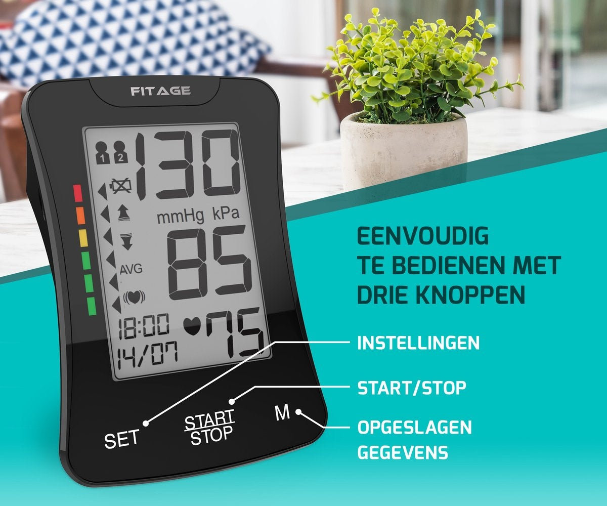 FITAGE Medical Oberarm-Blutdruckmessgerät - Manschette 22-42cm