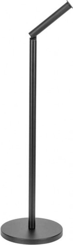 WENKO Toilettenpapierhalter 2-in-1, schwarz, Stahl – Halter für Ersatzrollen – Freistehender Toilettenpapierhalter – Stand-Toilettenpapierhalter – Schwarz