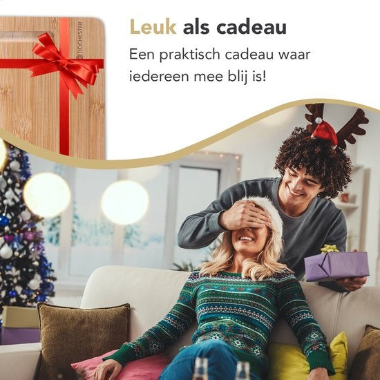 Rochester Schneidebretter Holz - Trinkbrett - Servierbrett - 3-teilig - Bio-Bambus - Luxuriöses Design - Hygienisch und langlebig