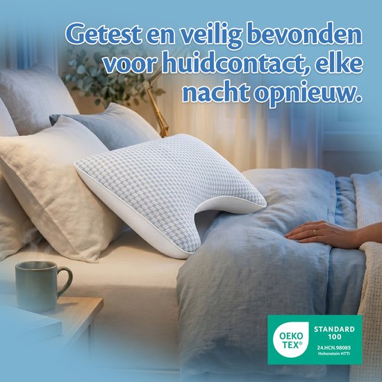 Ella Moon Memory-Foam-Kopfkissen – Kissen 50 x 70 cm – Verstellbares Memory-Foam-Nackenkissen für Seiten- und Rückenschläfer – Ergonomisch und orthopädisch: Lindert Nackenbeschwerden