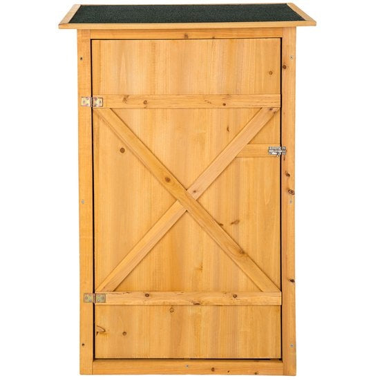 tectake - Gartenschrank Taman aus Holz - mit Flachdach - Maße 75 x 56 x 118 cm - 404565
