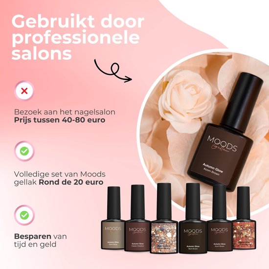 Moods Gellac 6-teiliges Set - Gel-Nagellack Starter Pack - Gel-Nagellack - 8ML - Autumn Glow - Gellac - Nägel - Chic Colours