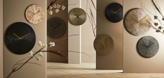 Licht & Wohnen - Uhr Cervino Gold - Metall Gold - 0x58x58cm (hxbxd)