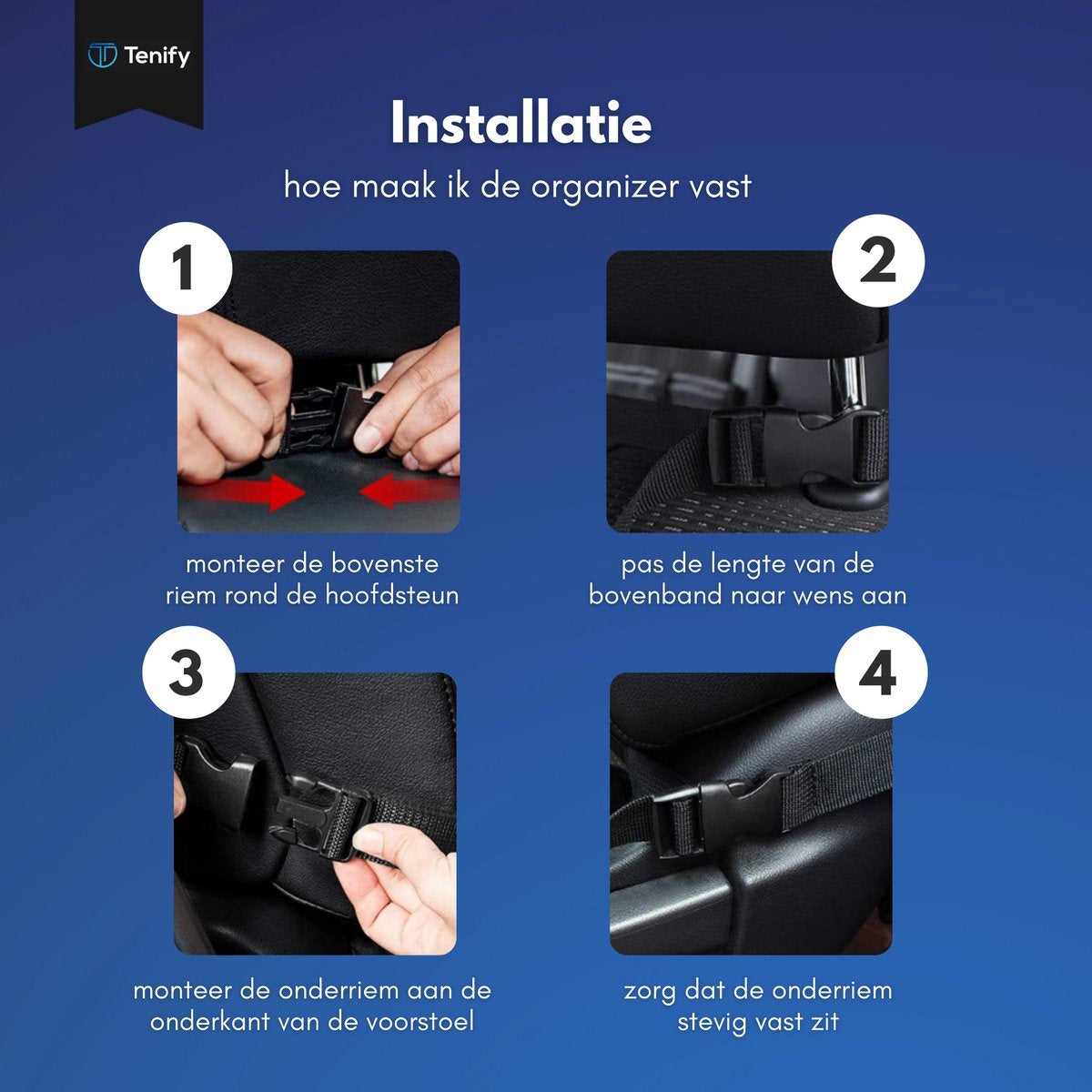 Premium Luxury & Sturdy Car Organizer mit Tablet-Halterung - 1 Stück - Extra Storage - Protector - Autositz - Zubehör