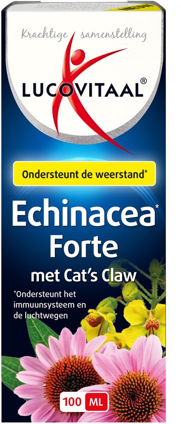 Lucovitaal – Echinacea Cat's Claw Tropfen zur Stärkung der Abwehrkräfte – 100 ml – Nahrungsergänzungsmittel