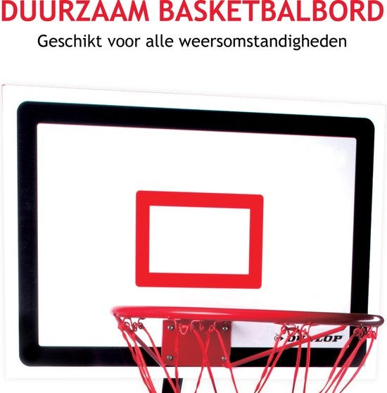 Dunlop Basketbalset - Speelset Junior - In Hoogte Verstelbaar: 165 - 205 cm - Basketbal standaard, bal, pomp
