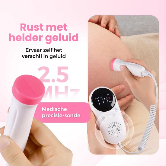 Gatson Doppler Plus - Inklusive E-Book, Doppler-Gel und Batterien - Doppler Baby - Baby-Herz-Monitor - Baby-Dusche-Geschenk - Schwangerschaft