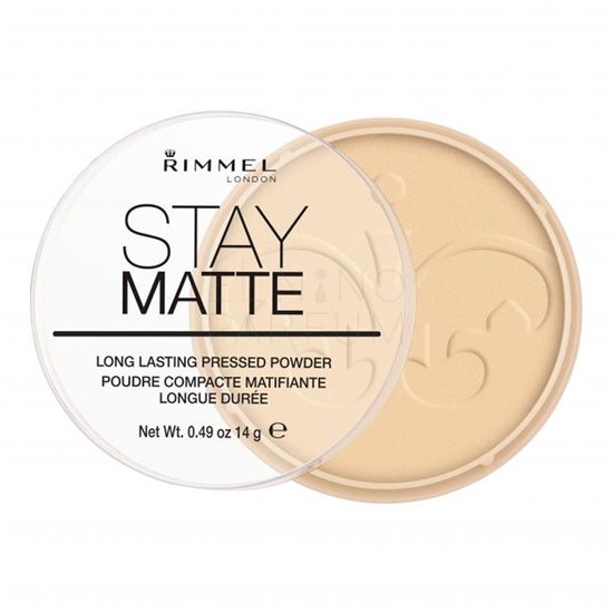 Rimmel London Stay Matte Kompaktpuder – Seidiges Beige – Beige