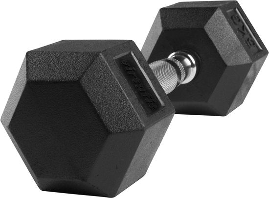 VirtuFit Hexa Dumbbell Pro - 5 kg - Sechseckhantel - Langlebig und strapazierfähig - Krafttraining - Gewicht - CrossFit & Fitness - Geeignet für Anfänger und Profis - Pro Stück verkauft
