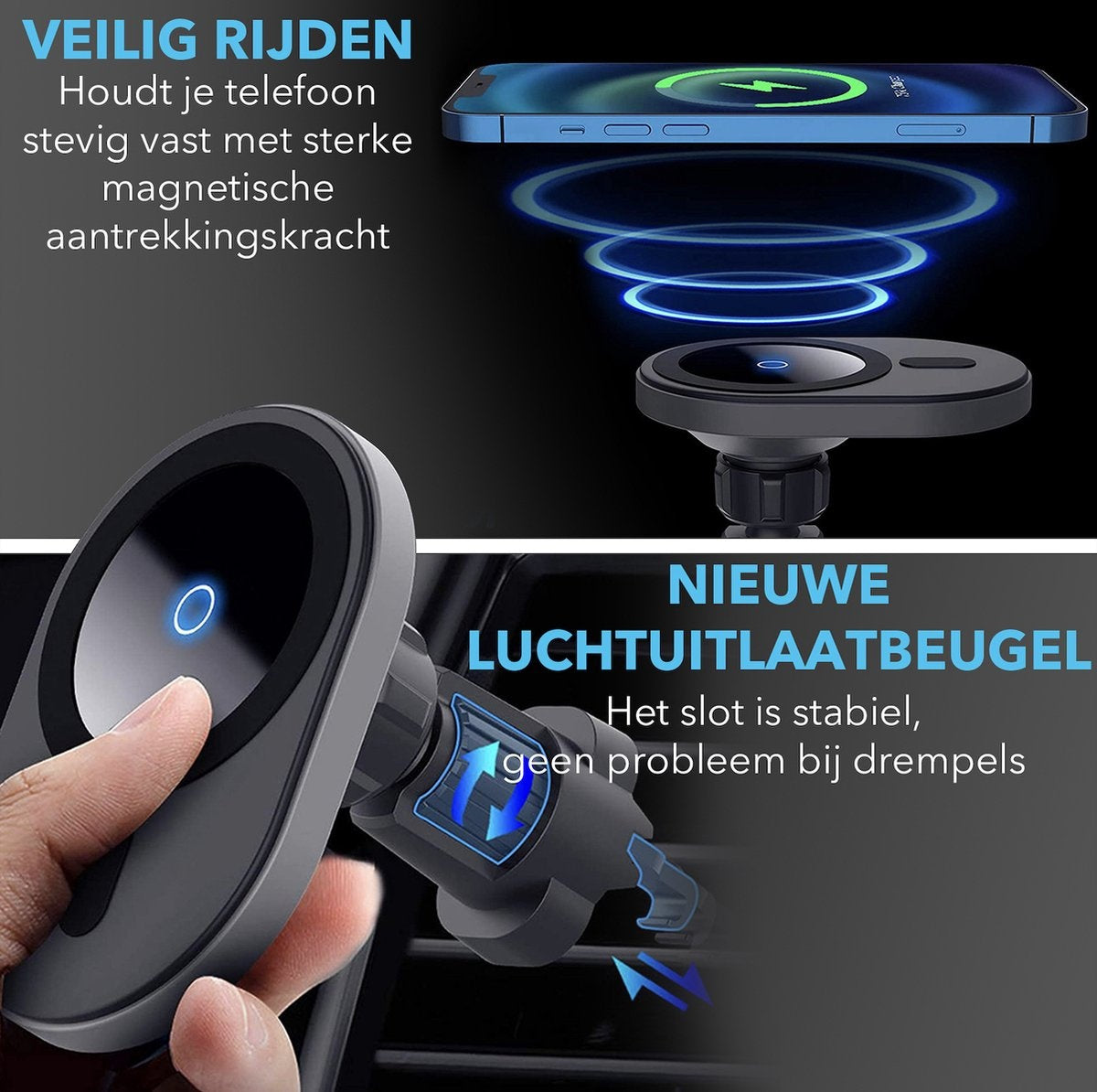 MW - MagSafe Autohalterung - MagSafe Autoladegerät - Handyhalterung Auto - Magnetische Handyhalterung Auto