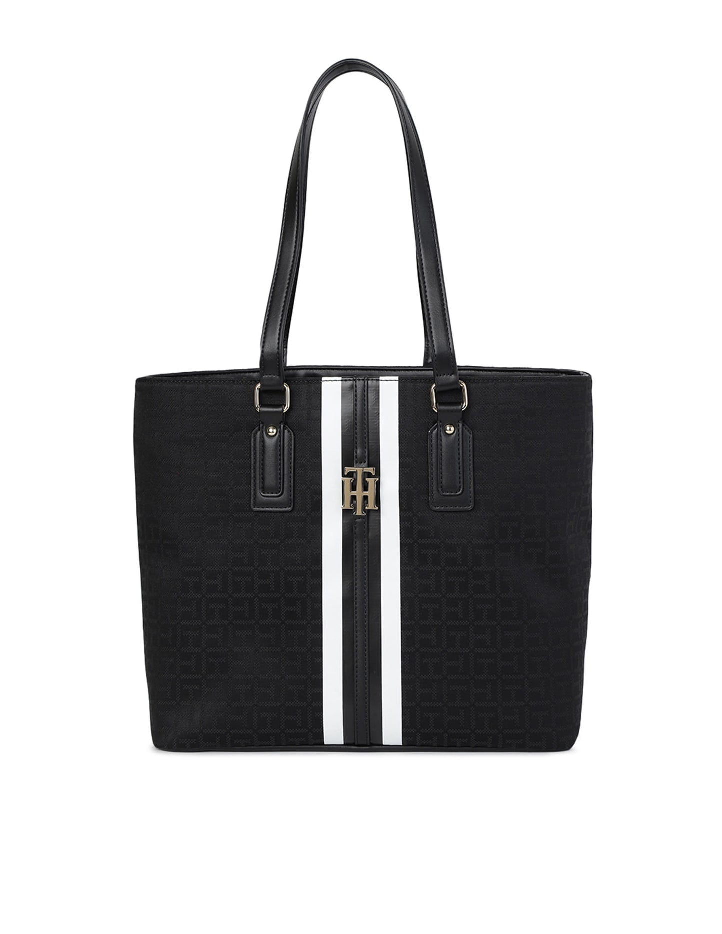 Tommy Hilfiger Jaden Plus Monologo Tragetasche – 100 % Polyester – Damen – Tragegriffe – Reißverschluss – 13 x 28 x 33 cm