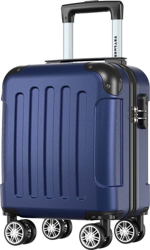 TRVLMORE Handgepäckkoffer – 40 x 30 x 20 cm – Unter-dem-Sitz-Gepäck – 24 l – Zahlenschloss – 4 Rollen – Dunkelblau