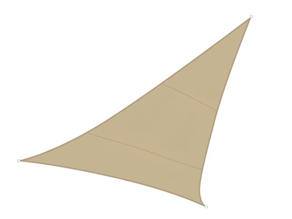 Wasserdurchlässiges Sonnensegel - Dreieck - 3,6 X 3,6 X 3,6 M - Farbe: Champagner