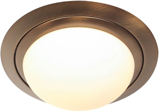 Deckenleuchte Steinhauer Ikaro 1365BR Bronze Ø 24 cm – 4-stufig dimmbar, für den Innenbereich geeignet, aus hochwertigem Metall und Glas