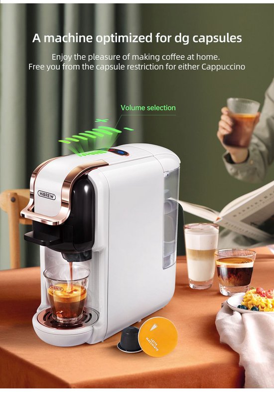HiBREW H2B Halbautomatische Espressomaschine 0,6 l