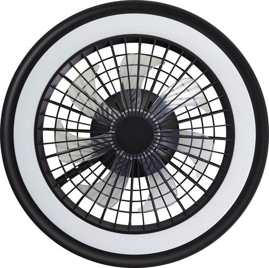 Brilliant - Palmero Deckenventilator - LED 40W - 3000K-6500K - Dimmbar - Schwarz