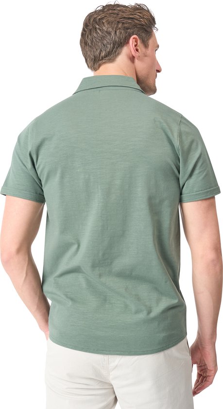 Mario Russo Kurzarmhemd - Hemd Herren - Polohemd Herren - t shirt men - M - Duck Green